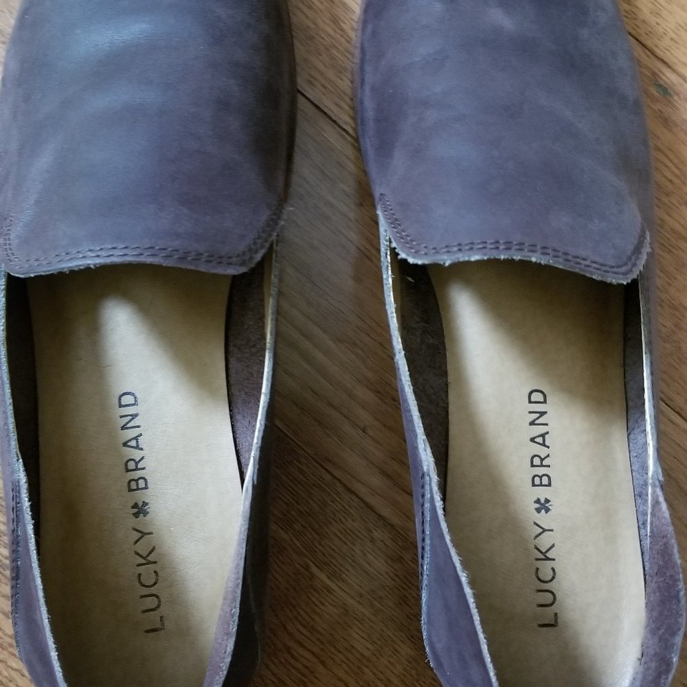 Lucky brand leather brown size 8 loafers
